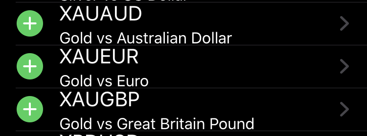 Gold Price with AUD EUR GBP